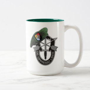Derde speciale troepenmacht Groene Berets SFGA For Tweekleurige Koffiemok