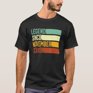 Derde verjaardag 3 jaar oude leggende sinds novemb t-shirt