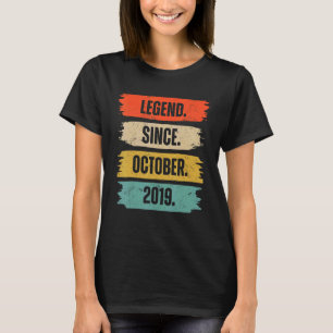 Derde verjaardag Legende sinds oktober 2019 3 jaar T-shirt