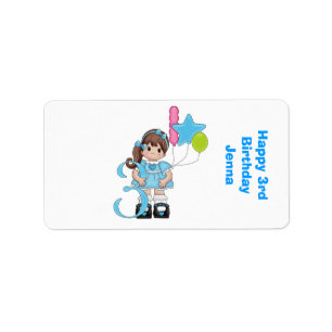 Derde verjaardag Nugget Miniature Snoep Wrapper Etiket