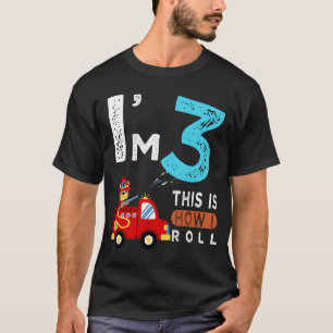 Derde verjaardag van de Kinder laader Drie jaar ge T-shirt