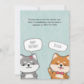 Derde verjaardag van de Schuif in een driejarig Kaart (Achterkant)