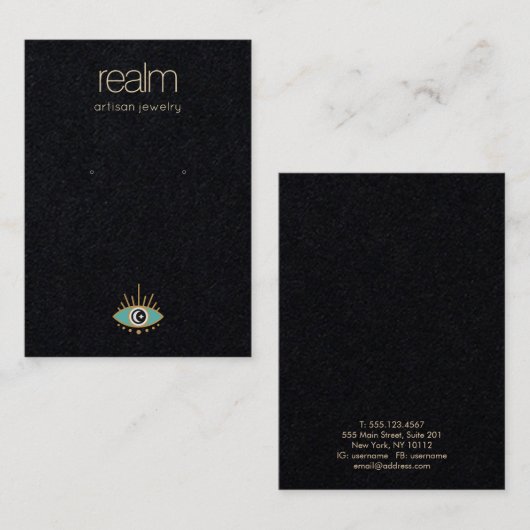 Derde Visitekaartje voor het oormerken van juwelen (Voorkant / Achterkant)