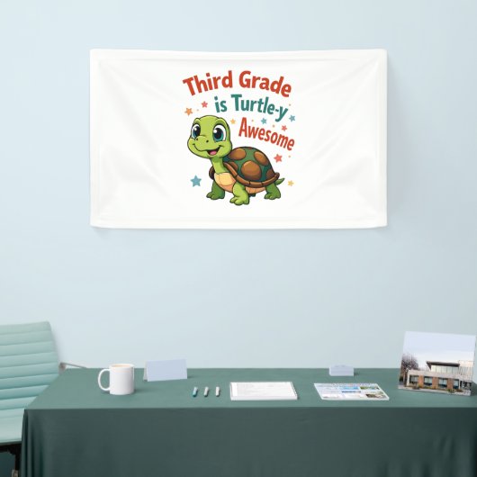 Derdegraads Turtle-y Geweldige 3e Graad Terug naar Spandoek (Beurs)