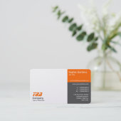 Derden - wit, Oranje en grijs (goud) Visitekaartje (Staand voorkant)