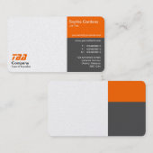 Derden - wit, Oranje en grijs (goud) Visitekaartje (Voorkant / Achterkant)