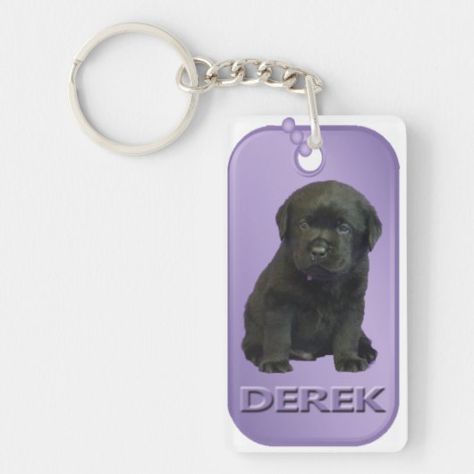 Derek Dog Label Sleutelhanger (Voorkant)