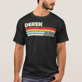 Derek Persoonlijke naam Retro 70s 80s 90s T-shirt
