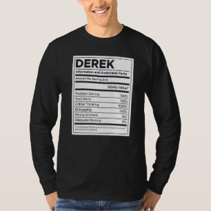 Derek Voeding Informatie Probleem Oplossen Hard W T-shirt