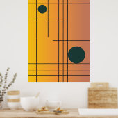 Dérive de terracotta n° 1 — Art mural géométrique  (Cuisine)