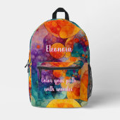 Dérive solaire fractale - Sac à dos Inspirationnel (Recto)