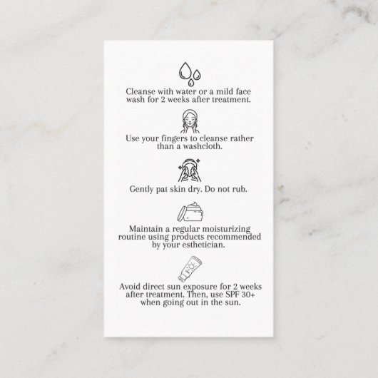 Dermaplaner les cartes de soins postérieurs (Dos)