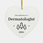 Dermatogist Eerste Kerstkerst Keramisch Ornament (Voorkant)