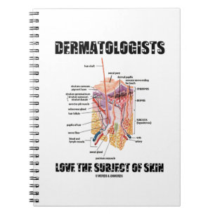 Dermatologen houden van het onderwerp huid notitieboek