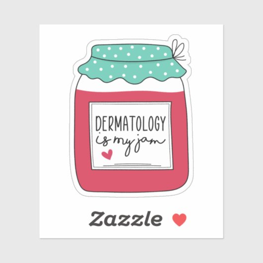 Dermatologie is mijn jam, dermatologische studie sticker (Vel)