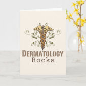 Dermatologie Rocks Caduceus Carte de voeux (Fleur jaune)