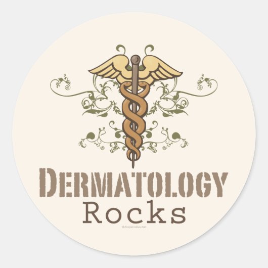 Dermatologie Rocks Caduceus Stickers (Voorkant)