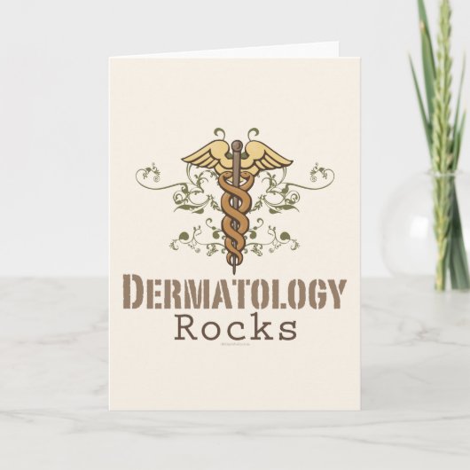 Dermatologie Rocks Caduceus-Wenskaart Kaart (Voorkant)