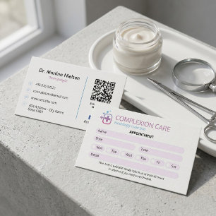 Dermatologiekliniek Bedrijf Schoon Afspraak Visitekaartje
