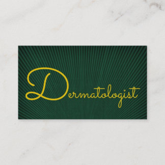 Dermatologue Carte de visite vert et or