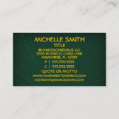 Dermatologue Carte de visite vert et or (Dos)