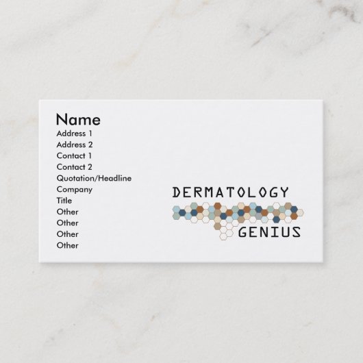 Dermatology Genius Visitekaartje (Voorkant)