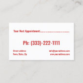 Dermatoloog - Huidlaag Visitekaartje Afsprakenkaartje (Achterkant)