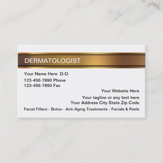 Dermatoloog Visitekaartjes (Voorkant)