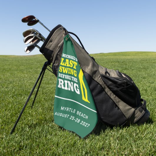 Dernier balancement avant la serviette de golf Bac (Vert)