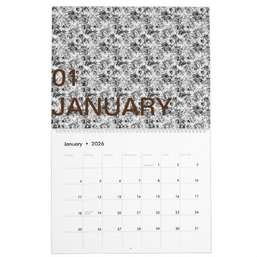 Dernier calendrier TextLogo personnalisé (Jan 2026)