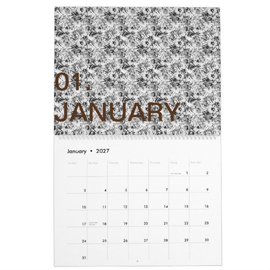 Dernier calendrier TextLogo personnalisé (Jan 2027)