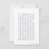 Dernier dîner, carte de prière pour la Semaine Sai (Dos)