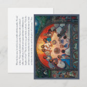 Dernier dîner, carte de prière pour la Semaine Sai (Devant / Derrière)