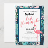 Dernier Invitation Fête des mariées flamingle (Devant / Derrière)