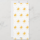 Dernier jour de l'école, carte de voeux d'été (Dos)