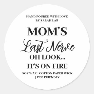 Dernier Nerve de maman drôle Sticker Maman Étiquet
