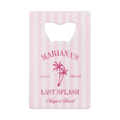 Dernier Splash Beach Palms Hot rose Bachelorette (Dos)