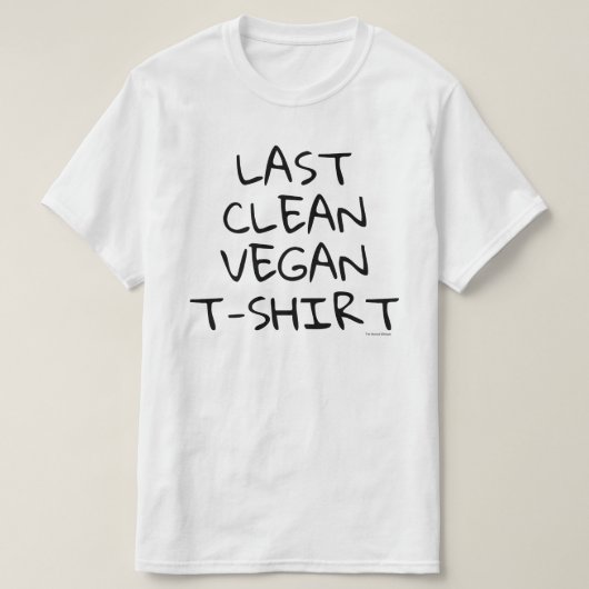 Dernier T-shirt végétalien propre (blanc) (Design devant)