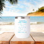 Dernier toast de bachelorette sur mesure à la fête<br><div class="desc">Sirotez un verre de style avec ce croustillant à vin "Dernier Toast on the Coast" ! Idéal pour un bain de plage personnalisé,  c’est une fête chic et amusante pour que les ondes côtières continuent à couler toute la nuit ! 🌊 ✨ 🍷</div>