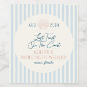 Dernier toast Sur La Côte Bachelorette Étiquette b (Étiquettes simples)