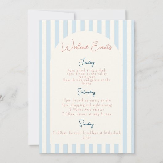 Dernier Toast Sur La Côte Bachelorette Invitation (Dos)