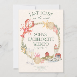 Dernier toast sur la côte Invitation de bacheloret