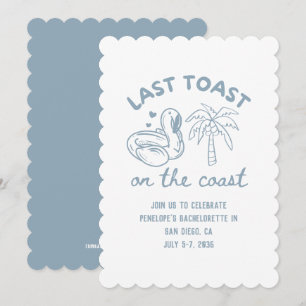 Dernier toast sur la côte Invitation de la Bachelo