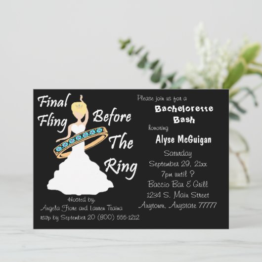 Dernier Vol Devant Les Invitations De La Bachelore (Debout devant)