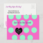 Dernière aventure avant les alliances Cartes de sa (Devant / Derrière)