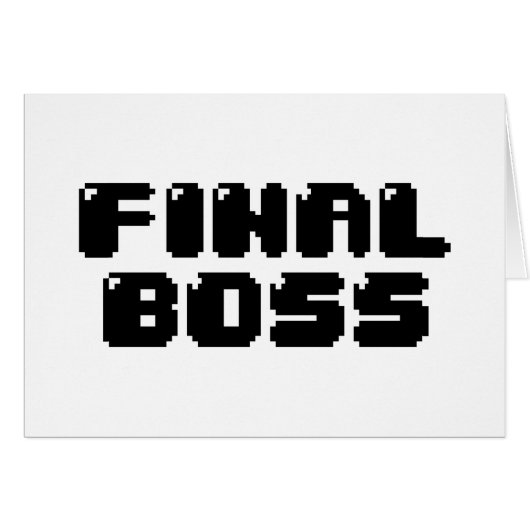DERNIÈRE CARTE D'ACCUEIL BOSS (Devant horizontal)