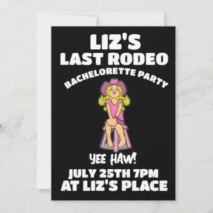 DERNIÈRE COWGIRL BACHELORETTE INVITATIONS DU PARTI