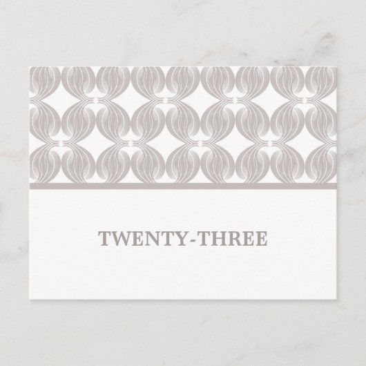 Dernière décoration moderne Numéro de table Carte  (Devant)