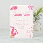 Dernière disco rodéo bachelorette invitation (Debout devant)