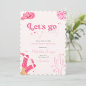 Dernière disco rodéo bachelorette invitation (Debout devant)